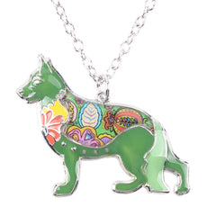 German Shepherd Multicolor Necklace