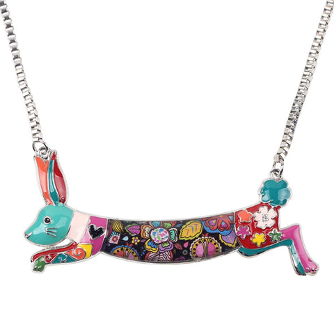 Multicolor Rabbit Necklace