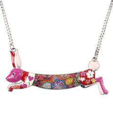 Multicolor Rabbit Necklace