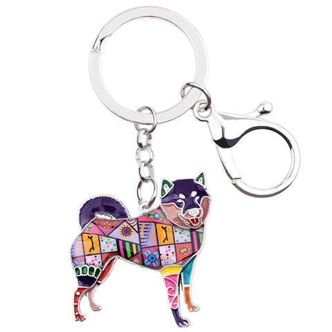 Shiba Inu Multicolor Keychain