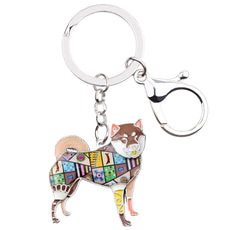 Shiba Inu Multicolor Keychain