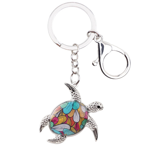 Multicolor Turtle Keychain