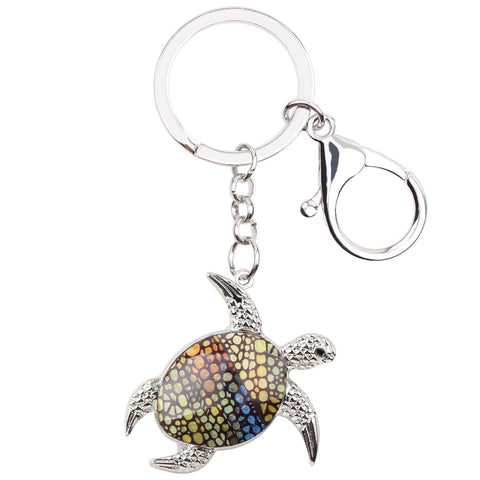 Multicolor Turtle Keychain