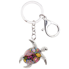 Multicolor Turtle Keychain