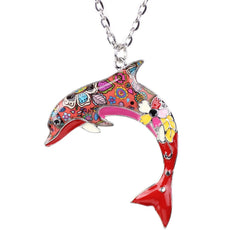 Multicolor Dolphin Necklace
