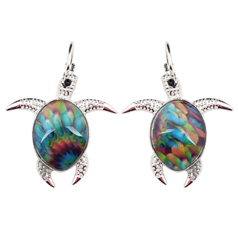 Multicolor Turtle Earrings