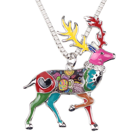 Multicolor Deer Necklace