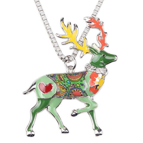 Multicolor Deer Necklace