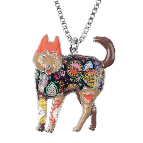 Siberian Husky Multicolor Necklace