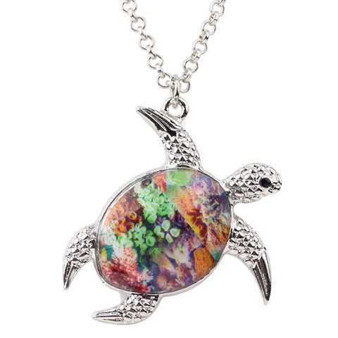 Multicolor Turtle Necklace