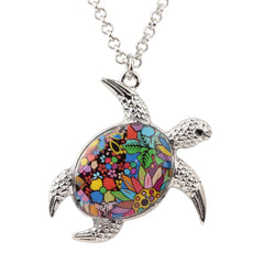Multicolor Turtle Necklace