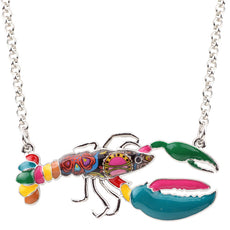 Multicolor Lobster Necklace