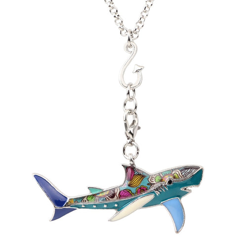 Multicolor Shark Necklace