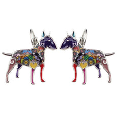 Bull Terrier Multicolor Earrings