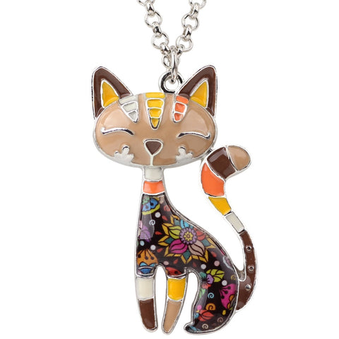 Multicolor Cat Necklace