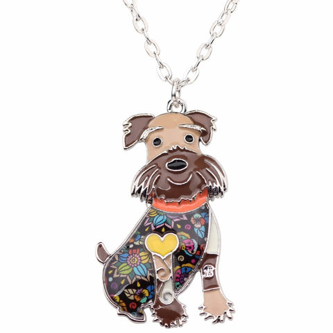 Schnauzer Terrier Multicolor Necklace