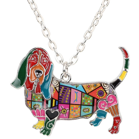 Basset Hound Multicolor Necklace