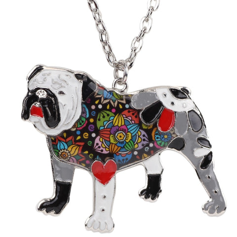 British Bulldog Multicolor Necklace