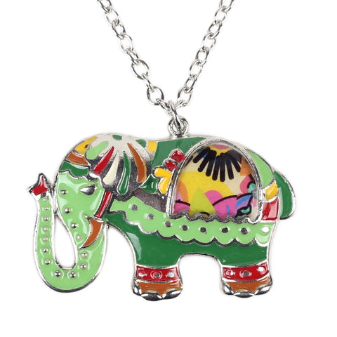 Elephant Enamel Necklace