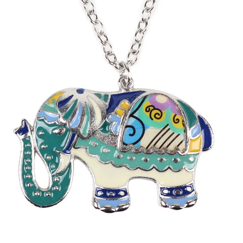 Elephant Enamel Necklace