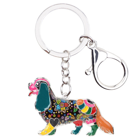 Spaniel Multicolor Keychain