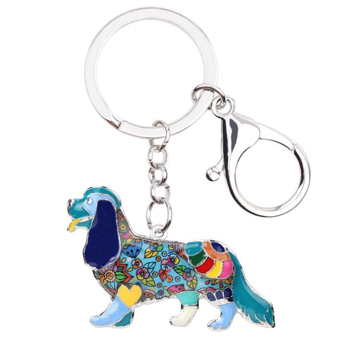 Spaniel Multicolor Keychain