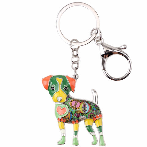 Jack Russel Multicolor Keychain