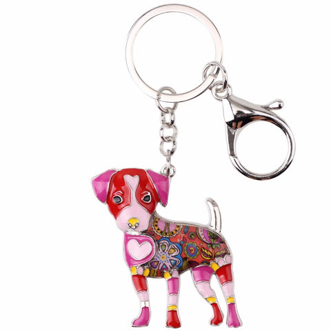 Jack Russel Multicolor Keychain