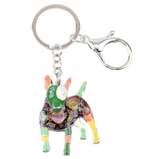 Bull Terrier Multicolor Keychain