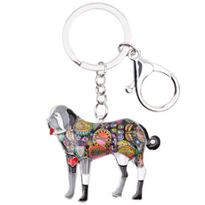 Saint Bernard Multicolor Keychain