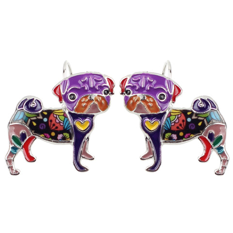 Pug Multicolor Earrings