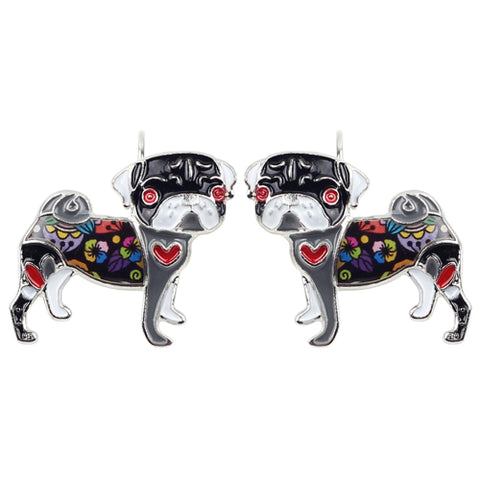 Pug Multicolor Earrings