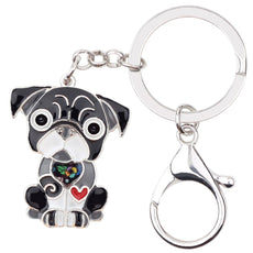 French Bulldog Multicolor Keychain