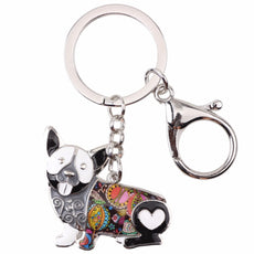 Corgi Multicolor Keychain