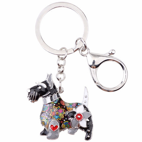 Scottish Terrier Multicolor Keychain