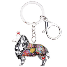 Border Collie Keychain