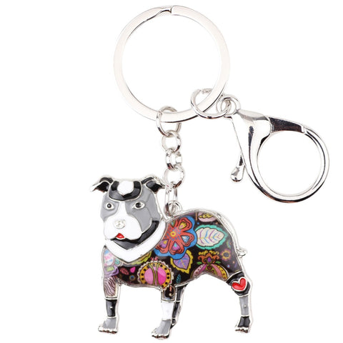Pit Bull Multicolor Keychain