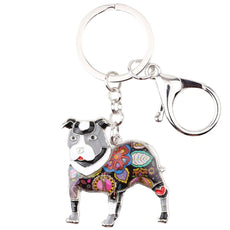 Pit Bull Multicolor Keychain