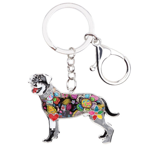 Rottweiler Multicolor Keychain