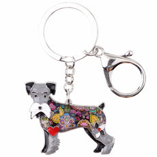 Schnauzer Multicolor Keychain