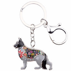 German Shepherd Multicolor Keychain