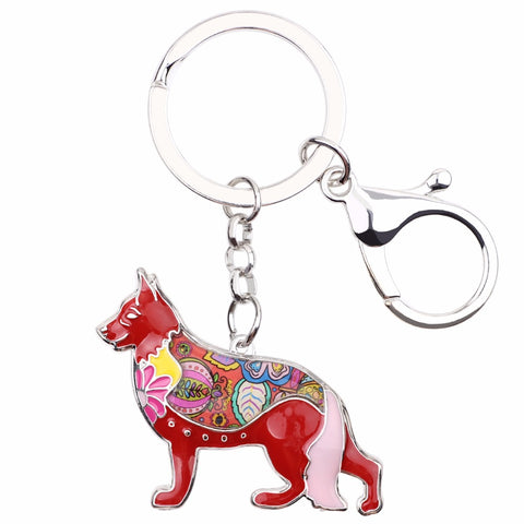 German Shepherd Multicolor Keychain