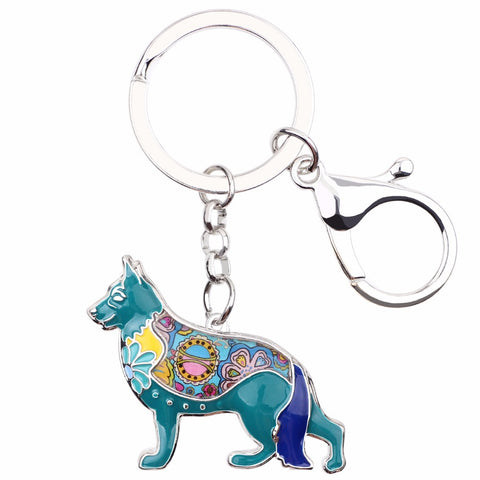 German Shepherd Multicolor Keychain