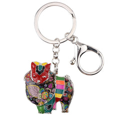 Pomerania Multicolor Keychain