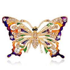 Vintage Colorful Butterfly Brooch