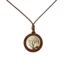 Fall Season Wood Necklace