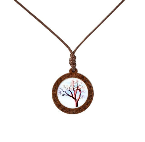 Fall Season Wood Necklace