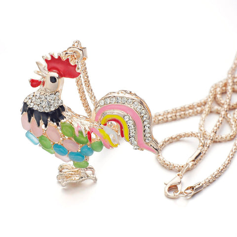 Crystal Chicken Necklace