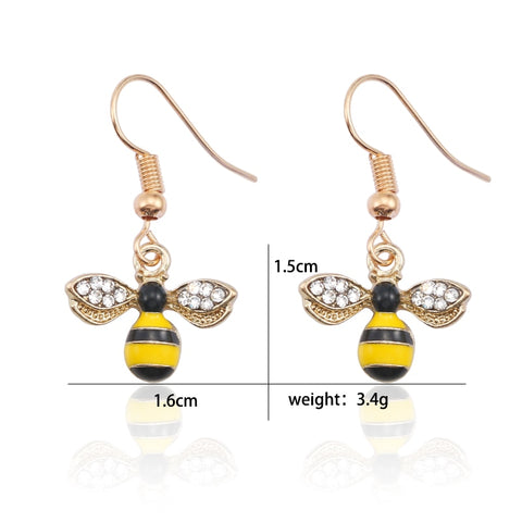 Bee Enamel Earrings