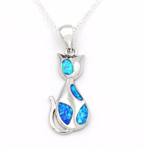 Fire Opal Cat Necklace